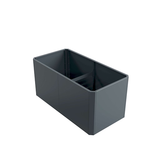 Premium Hochbeet aus Stahl anthrazit 160 x 80 x 75 cm