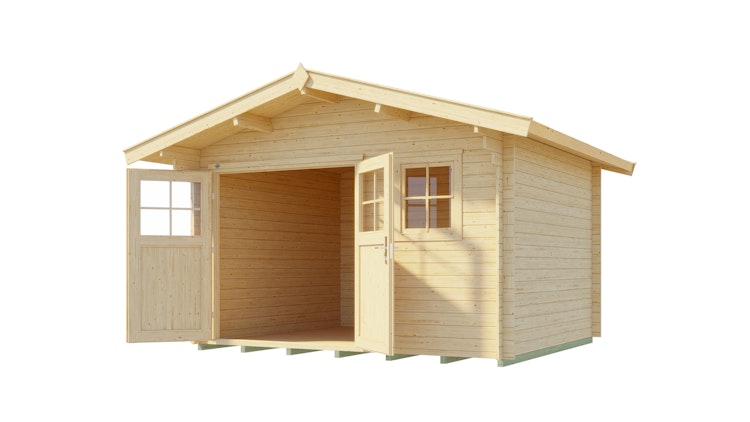 Weka Gartenhaus 109 mit Vordach (60 cm)