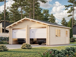 Palmako Garage Roger 28,4 m² - 44 mm - mit Sektionaltoren