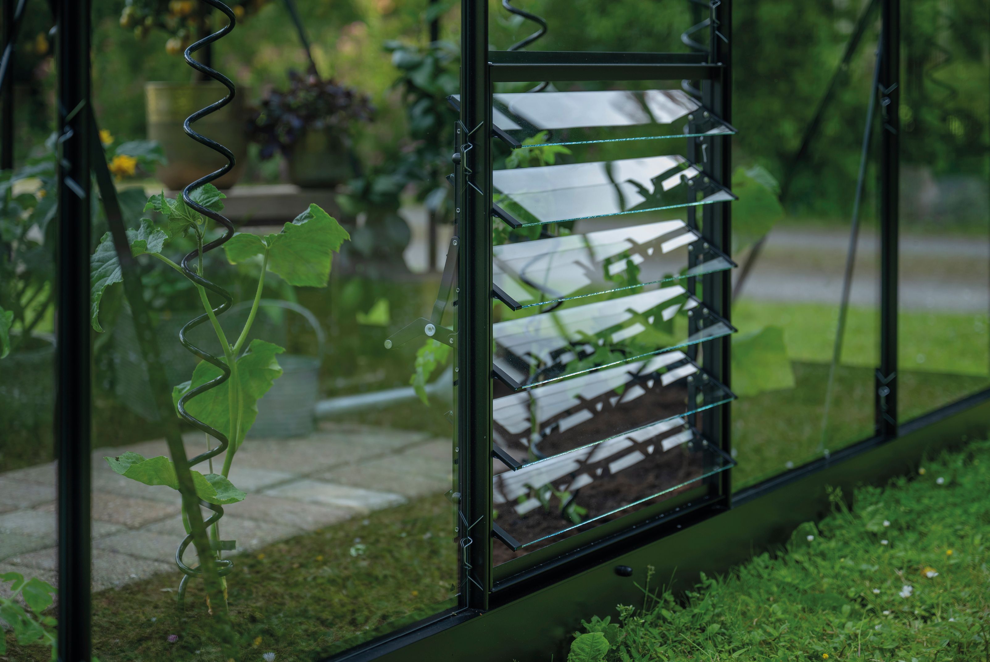 Halls Qube Square / Lean-To Lamellenlüfter Set - Schwarz