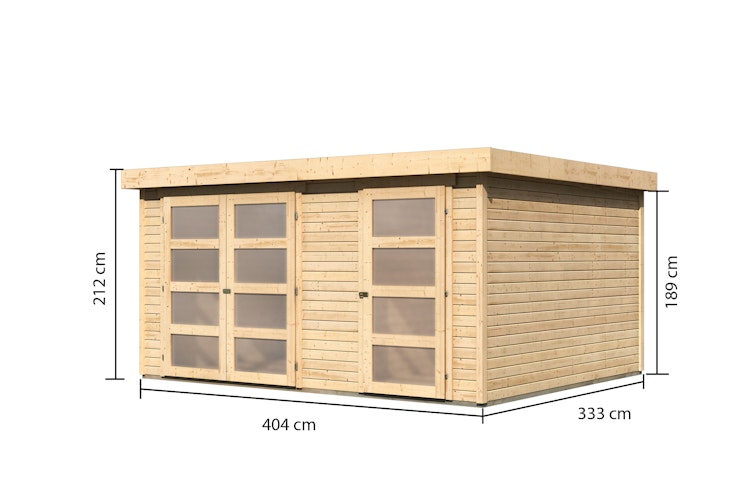 Karibu Gartenhaus Mühlentrup 3 Zweiraumhaus - 19 mm