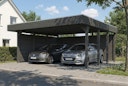 Vorschaubild Skan Holz Doppelcarport Friesland 546x555 cm inkl. Seiten- und Rückwand Set C