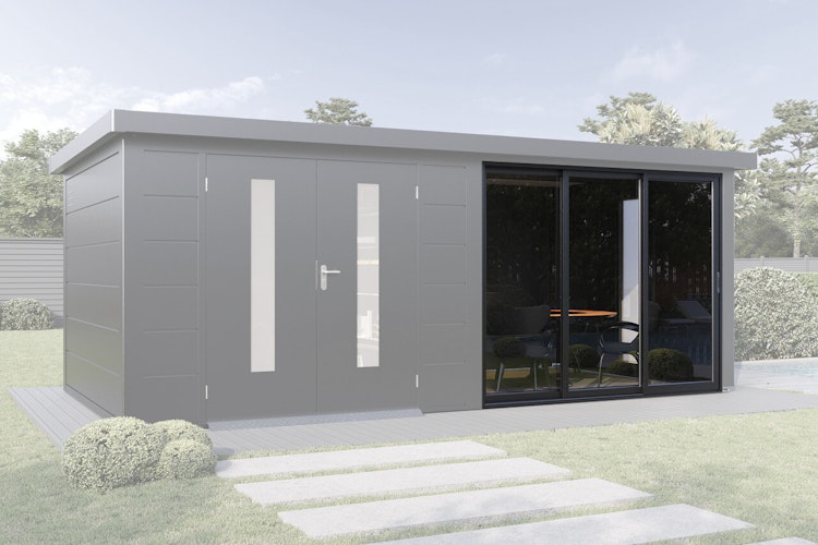 Wolff Finnhaus Schiebetür 30 für Premium Metall Gartenhäuser