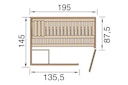 Vorschaubild Weka Premium Massivholz-Elementsauna Kemi Eck mit Glastür inkl. Komfortpaket - 45 mm