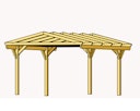 Vorschaubild Skan Holz Westerwald Design Doppelcarport aus Leimholz Breite 570 cm