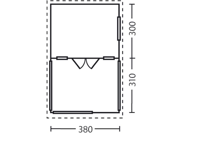 Skan Holz 45 mm Gartenhaus Holmestrand/Terrassenhaus 45