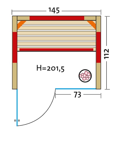 Infraworld Infrarotkabine TrioSol Glas 145 Fichte inkl. 5-teiligem gratis Zubehörset