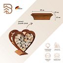 Vorschaubild Badeko Herz-Holzregal-Set: 45 & 58 cm hoch in Edelrostoptik