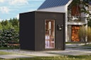 Vorschaubild Karibu Design Saunahaus Avenal Blackline - 73 mm