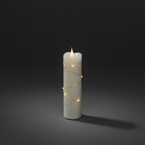 Konstsmide Weihnachtsbeleuchtung  LED Echtwachskerze cremeweiß 17,8cm