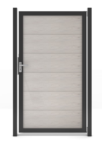 GroJa Viento Tor 1-flügelig mit Anthrazitrahmen