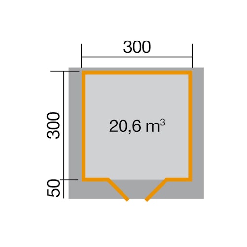 Weka Gartenhaus 209 - 28 mm