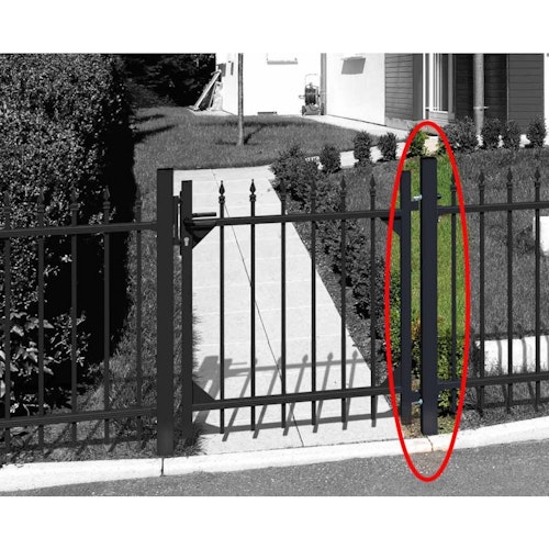 Alberts® Klobenpfosten für Doppeltore aus Aluminium