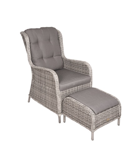 Garden Pleasure Sessel-Set VALENCIA, Polyrattan / Kissen 100 % Polyester