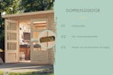 Vorschaubild Karibu Woodfeeling Gartenhaus Askola 2/3/3,5/4/5 mit 280 cm Schleppdach + Rückwand