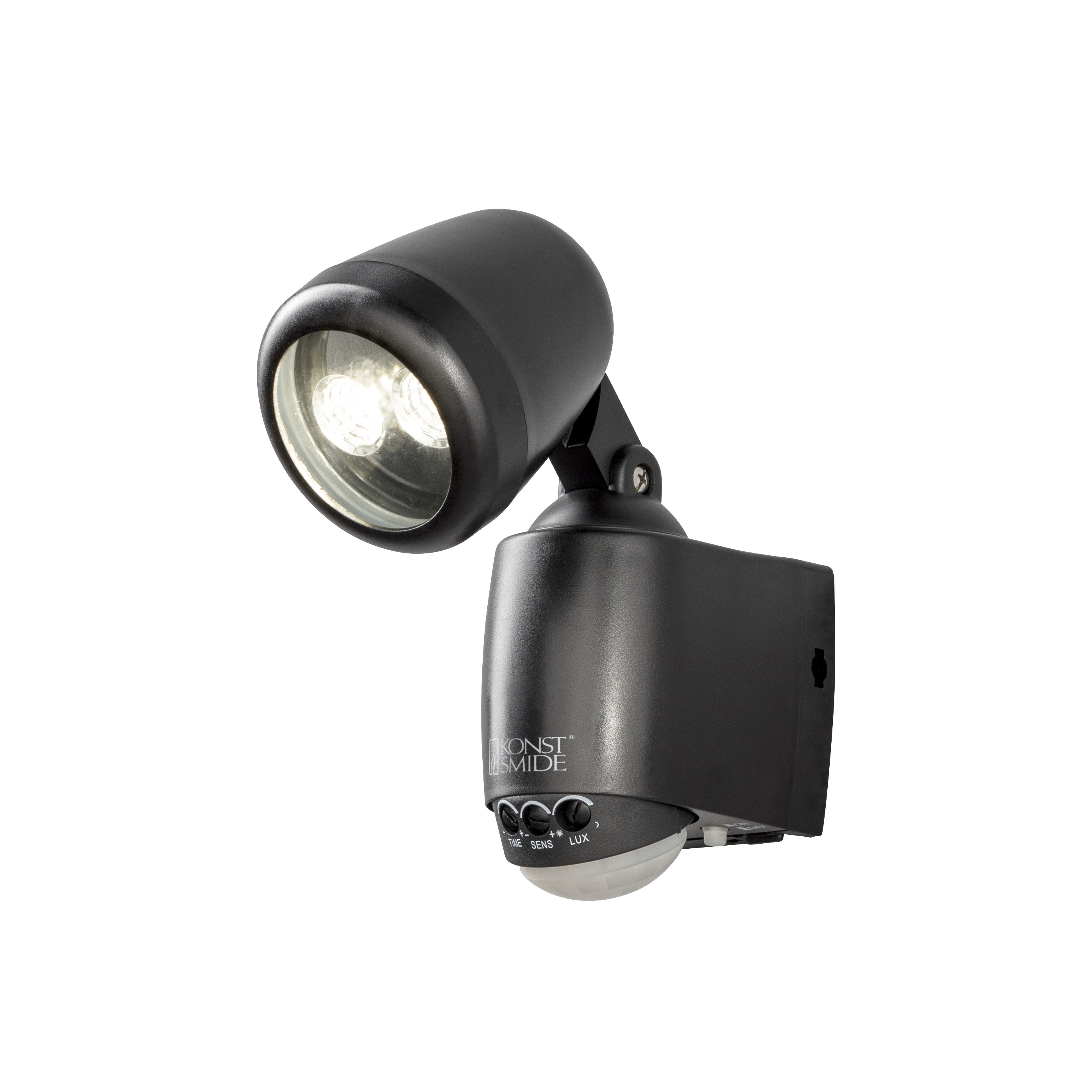 Konstsmide Wandleuchte Prato, schwarz, LED 1W Batterie (7693-750)