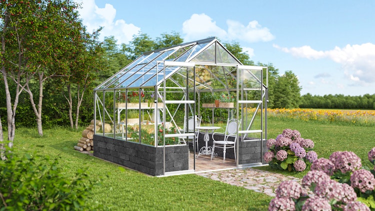 Vitavia Gewächshaus Cassandra 8300 inkl. Sockelmauer - 8,3 m²