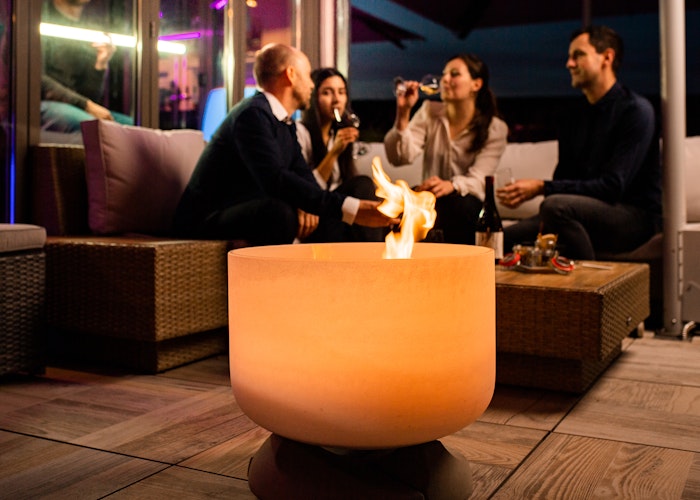 QFlame Feuerschale Set Ethanol Concrete