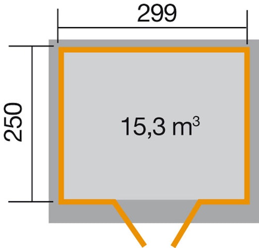 Weka 19 mm Gartenhaus 325 A