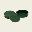 Vorschaubild Big Green Egg Untersetzer PU-Leder grün 6 Stk. - 9 cm