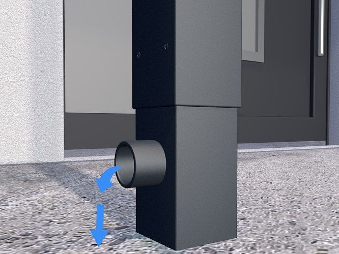 Gutta Rechteckvordach BS Plus XL 250 mit Pfosten (neues Modell)