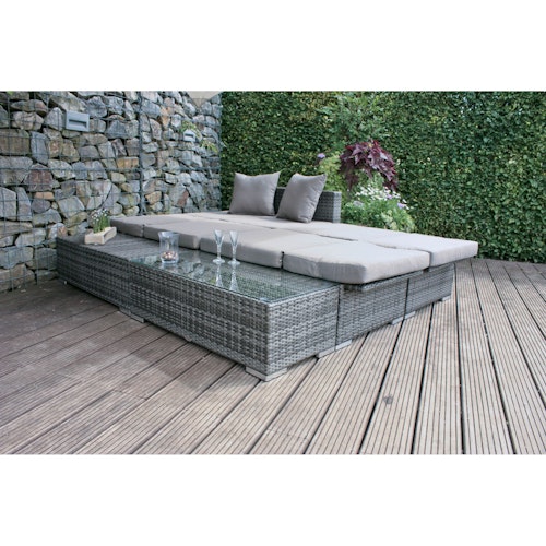 Garden Pleasure Lounge Set ALCUDIA, Aluminium / Polyrattan / Kissen 100 % Polyester