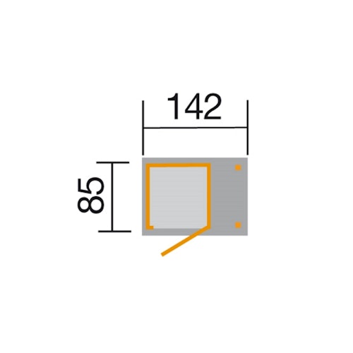 Weka 14 mm Garten- und Terrassenschrank 351 A/357 A mit Schleppdach