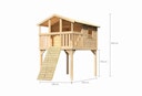 Vorschaubild Akubi Stelzenhaus Benjamin mit Holzrampe