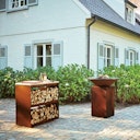 Vorschaubild OFYR Holzregal Wood Storage Corten Dressoir