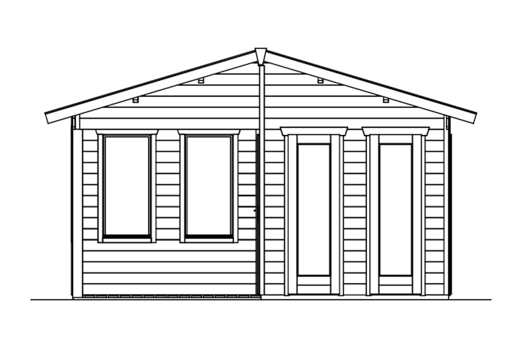 Skan Holz Gartenhaus Utrecht - 28 mm