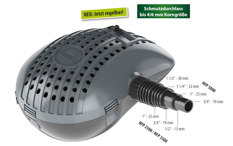 Heissner Smartline ECO Bachlaufpumpe 3300 l/h (HFP3500-00) ab Modell 2021