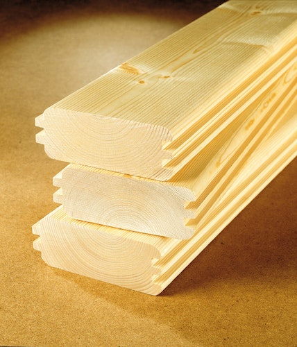 Weka 45 mm Gartenhaus 135 mit Vordach (60 cm)