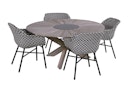 Vorschaubild Hartman Dining Chair DELPHINE, Aluminium Carbon Black / Polyrattan White/Black - Abverkauf 