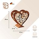 Vorschaubild Badeko Herz-Holzregal-Set: 45 & 58 cm hoch in Edelrostoptik