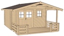 Vorschaubild Weka 28 mm Gartenhaus 111 B mit Vordach und Terrasse (200 cm)