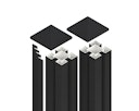 Vorschaubild OSMO 2er-Set-Aluminiumpfosten Typ B - inkl. Pfostenkappe und 4 Abdeckleisten