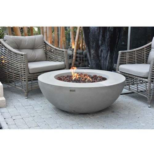 Gardenforma Gas Feuerstelle Ätna in grauer Betonoptik