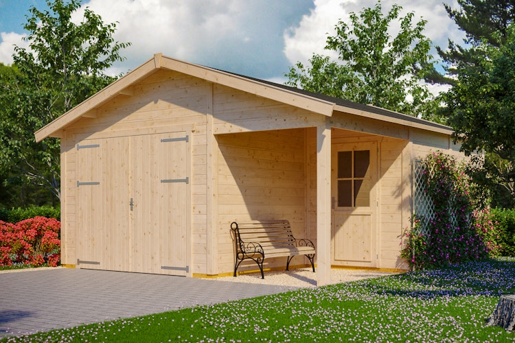 Skan Holz 45 mm Garage Holzgarage Varberg 1/2/3