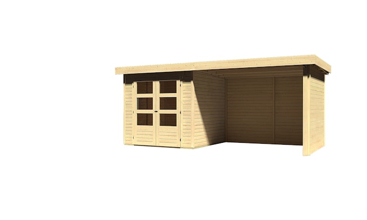 Karibu Woodfeeling Gartenhaus Askola 2/3/3,5/4/5 m. 275 cm Schleppdach/Seiten- und Rückwand