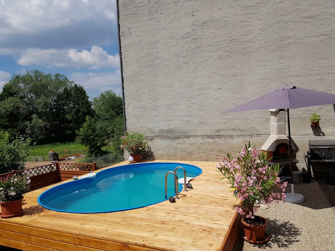 Summer Fun Stahlwandpool Set Exklusiv CANNES Achtform 625 x 360 x 150 cm