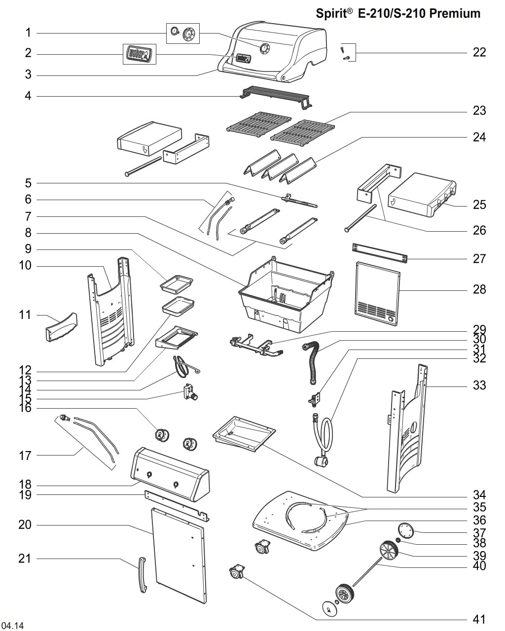 Explosionszeichnung Ersatzteile
