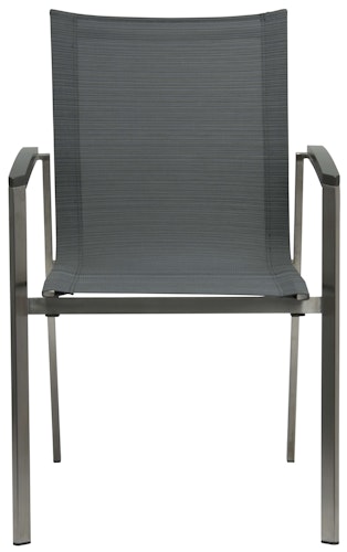STERN Stapelsessel NEW TOP, Edelstahl / Textilen Karbon / Alu-Armlehnen Anthrazit