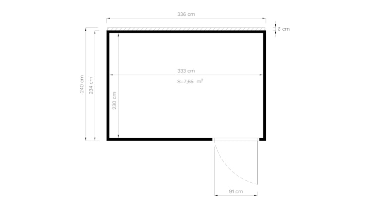 Bertilo Gartenhaus Cubus 3 Office - 19 mm