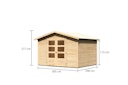 Vorschaubild Karibu Woodfeeling Gartenhaus Amberg 2/3/4/5 naturbelassen - 19 mm