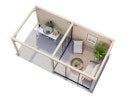 Vorschaubild Palmako Pavillon Bianca 16,6 m² Set 505 Slide Plus mit Isolierglas-Schiebetüren