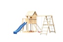 Vorschaubild Akubi Stelzenhaus Frieda mit Wellenrutsche, Doppelschaukelanbau, Klettergerüst und Netzrampe inkl. gratis Akubi Farbsystem
