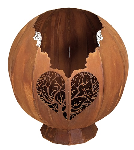 Badeko Feuerkugel ,,Lebensader“ in Edelrostoptik