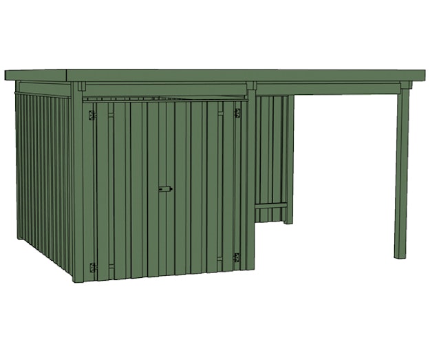 Weka 20 mm Flachdachschuppen Lagerhaus 607 1
