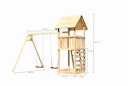 Vorschaubild Akubi Kinderspielturm Lotti inkl. Doppelschaukel und Kletterwand