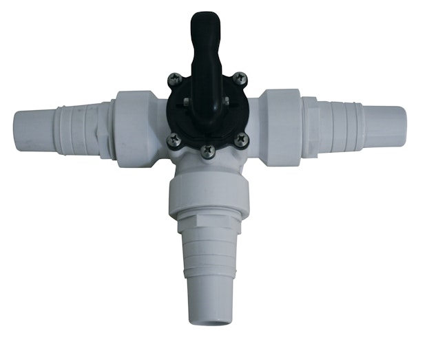 Absperrhahn 3-Wege 3x Ø 38 mm Anschluß